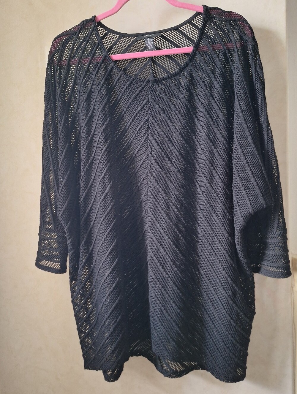 Alfani L Black Knit Tunic Sweater Top
